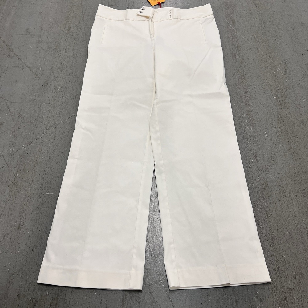 Ruby Rd Womens Pants 14 Off-White Stretch Dress Pockets Academia Career Office